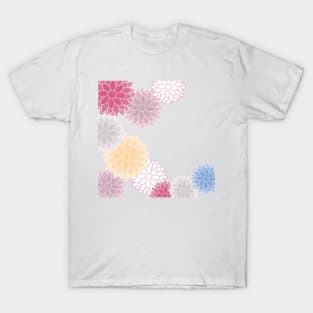 Minimal Modern Asian Chrysanthemums T-Shirt